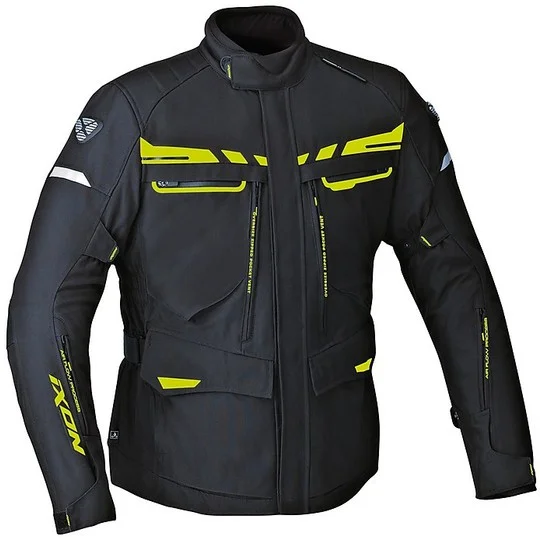 Super Prezzo Giacca Moto Tecnica 3 Strati In tessuto Ixon Protour HP Nero Giallo Fluo