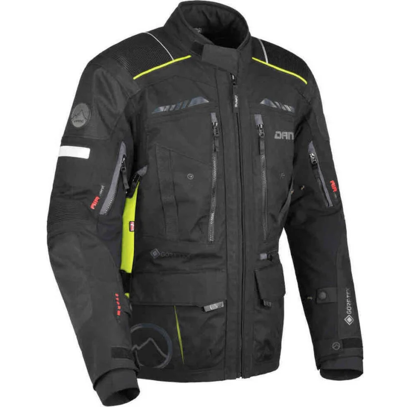Compra Online Giacca Moto Tecnica Dane Hornum Gore-Tex Nero Giallo