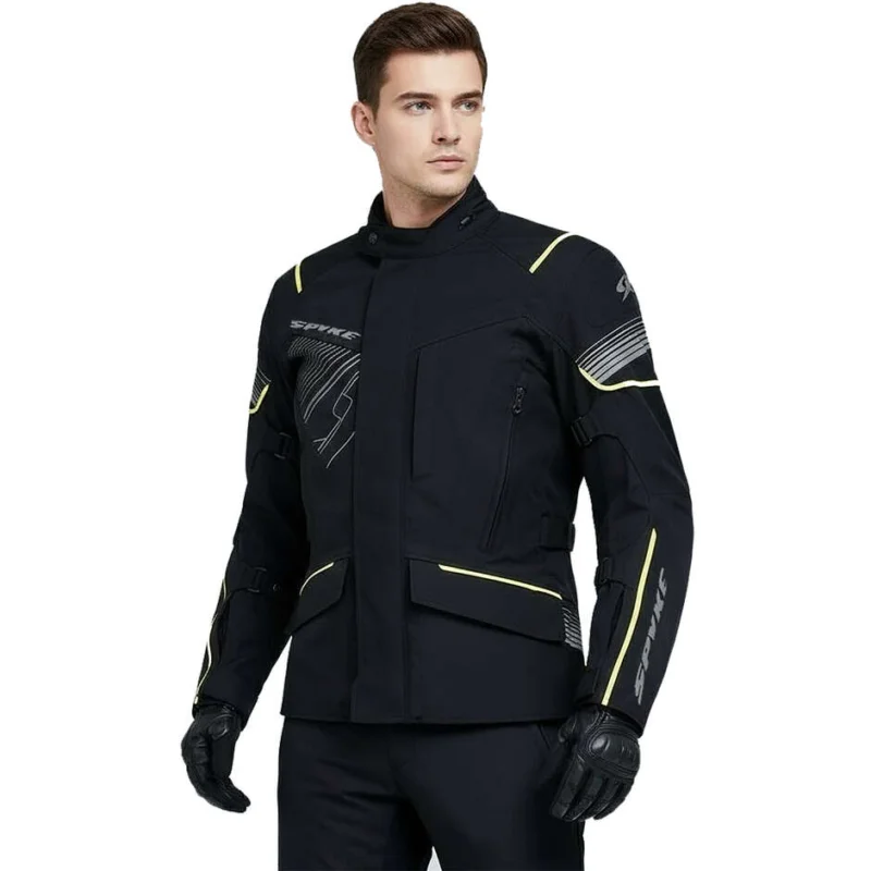Giacca moto tecnica Spyke Artica dry Tecno Laminata Nero Giallo Quantità Limitata