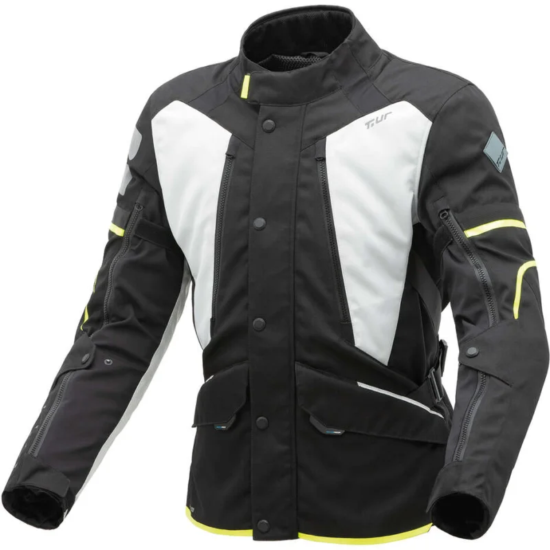 Soddisfatti O Rimborsati Giacca Moto Tessuto 3 Strati T-ur HIMALAYA Nero Grigio Chiaro
