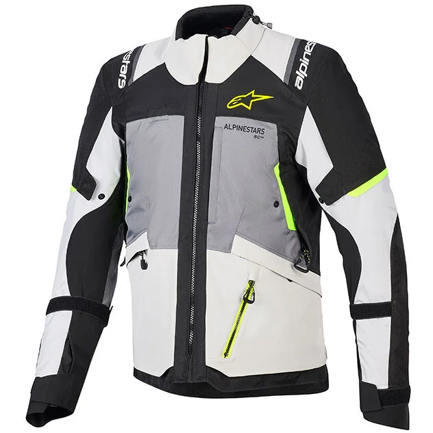 Giacca Moto Tessuto Alpinestars Andes V4 Drystar Grigio Giallo Fluo Compra Oggi Stesso