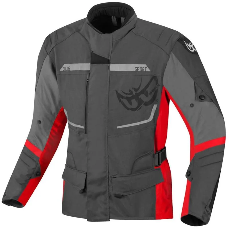 Ordina Subito Giacca Moto Tessuto Berik 2.0 Touring NJ203325 WP BK Dark Grey Red