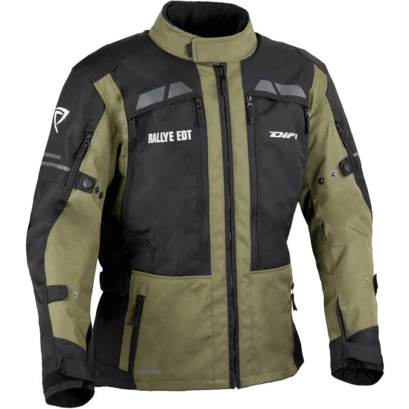 Must-Have Giacca Moto Tessuto DIFI Granada Aerotex Nero Verde