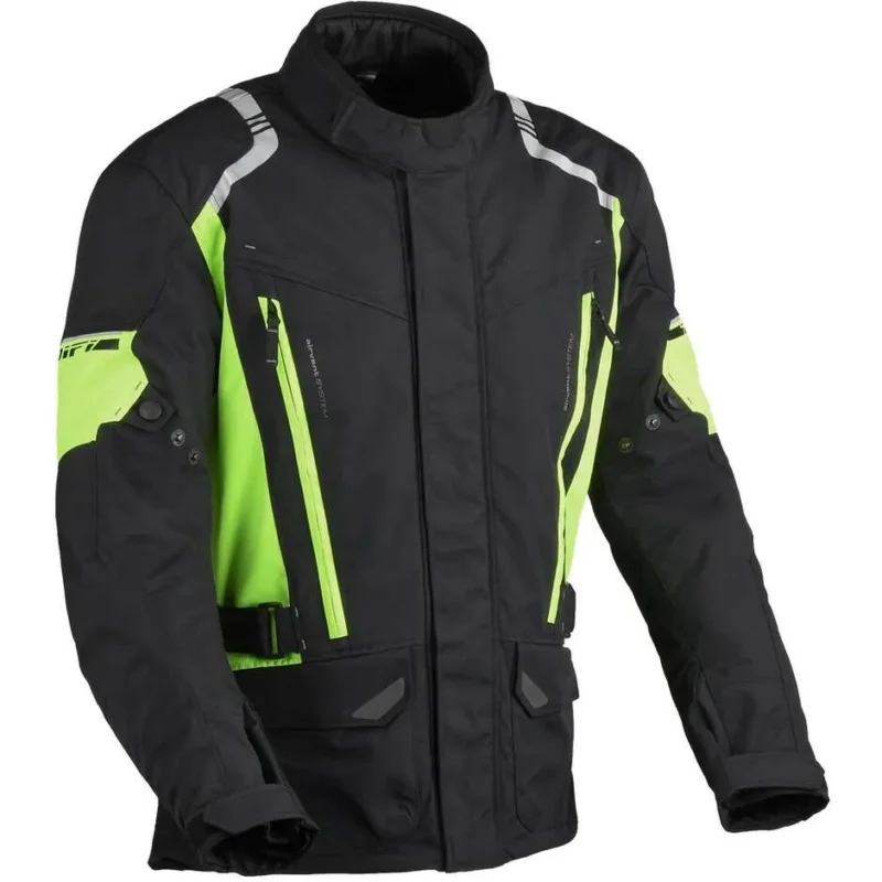 Giacca Moto Tessuto DIFI Navigator Aerotex Nero Giallo Must-Have