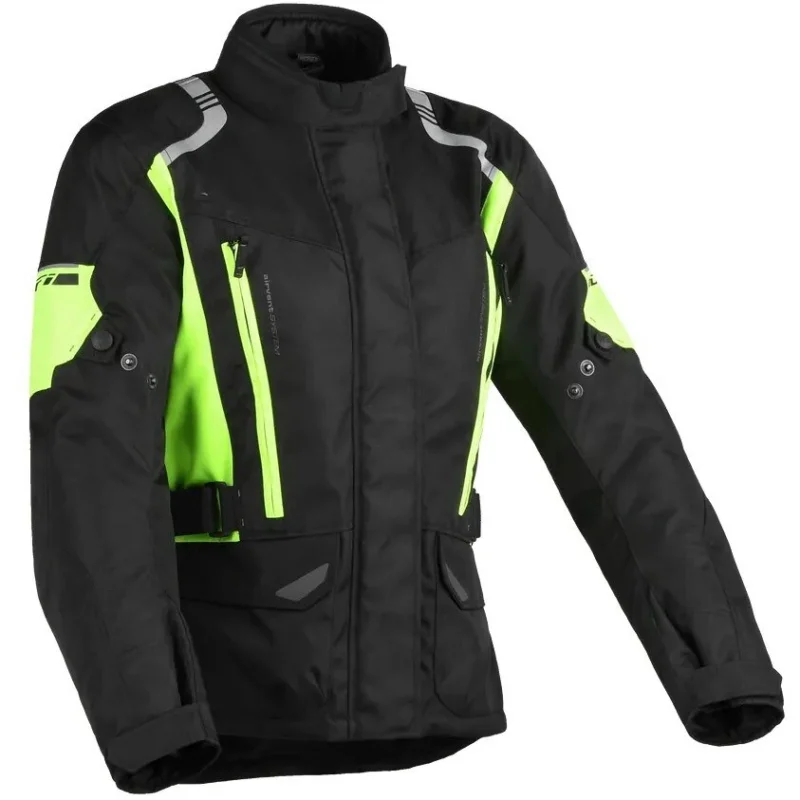 Giacca Moto Tessuto Donna DIFI Navigator Aerotex Nero Giallo Prezzo Di Fabbrica