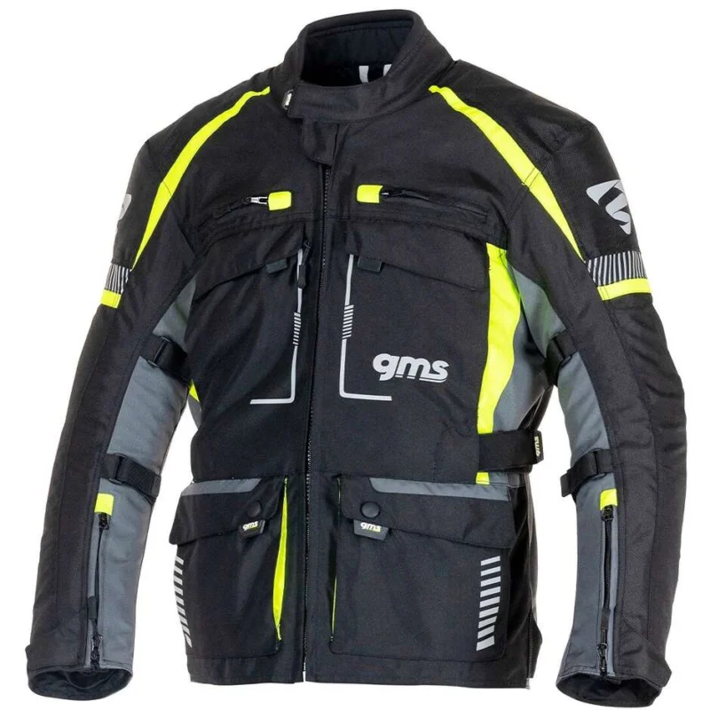 Giacca Moto Touring 3in1 Gms EVEREST Nero Antracite Giallo Più Venduto