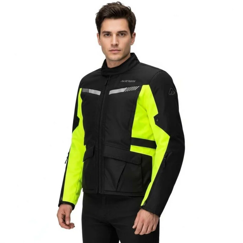 Promozione Esclusiva Giacca Moto TouringAcerbis X-TRAIL Triplo Strato Nero Giallo