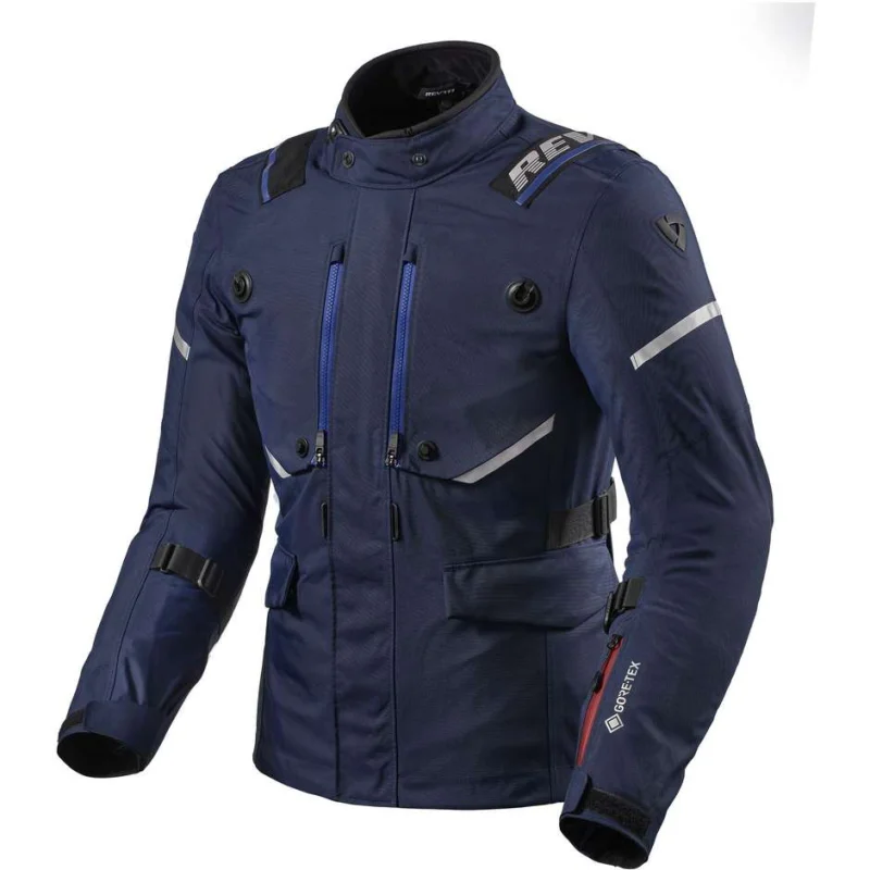 Più Venduto Giacca Moto Touring in Gore-Tex Rev'it VERTICAL GTX Blu Scuro