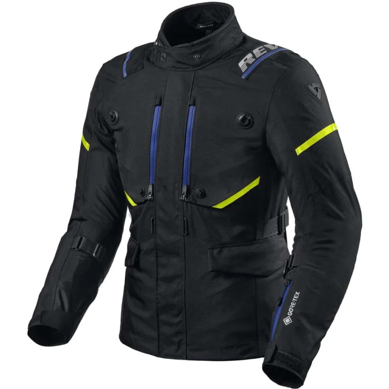 Giacca Moto Touring in Gore-Tex Rev'it VERTICAL GTX Nero Reso Gratuito