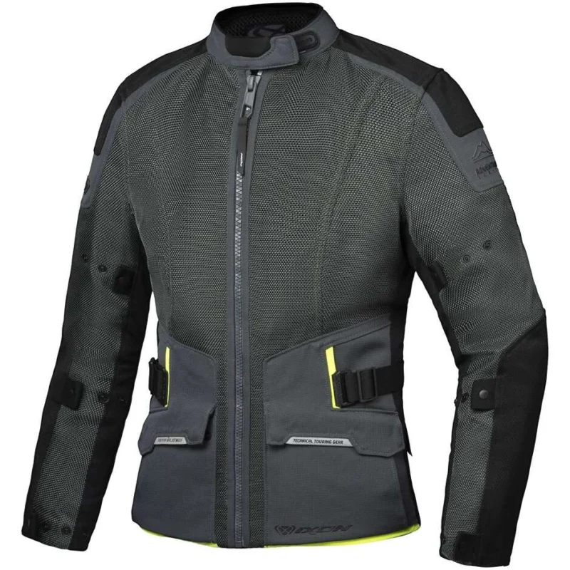 Giacca Moto Touring Ixon M-NJORD Verde Tattico Nero Giallo Nuovo Arrivo