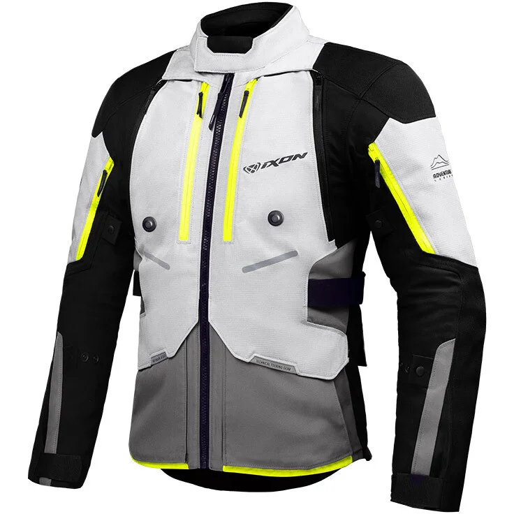 Prezzo Basso Giacca Moto Touring Ixon VIDAR Grigio Nero Giallo Vivo