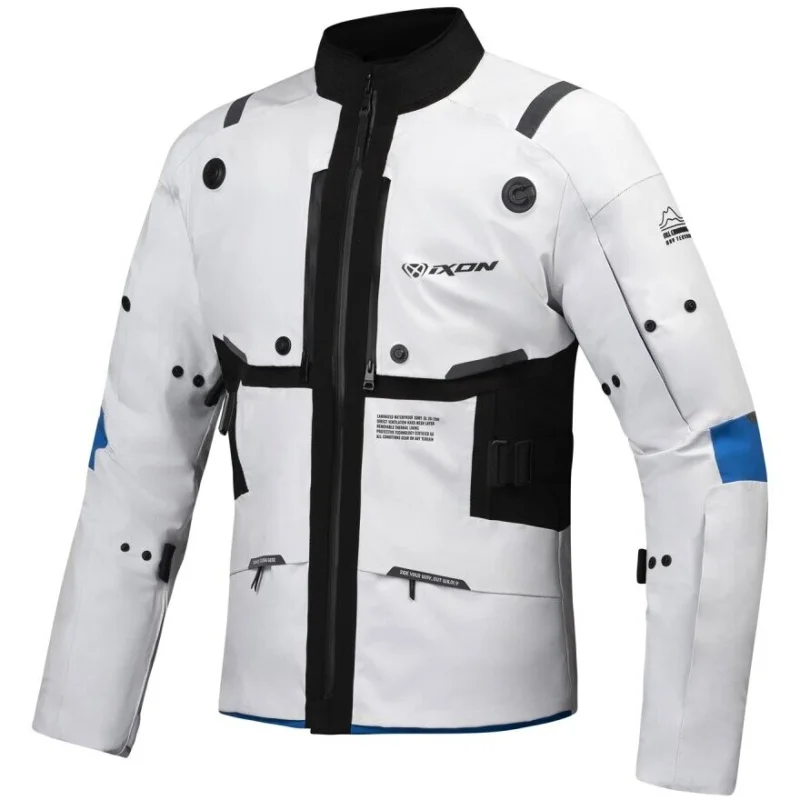 Giacca Moto Touring Laminata Ixon M-SKEID Grigio Blu Must-Have