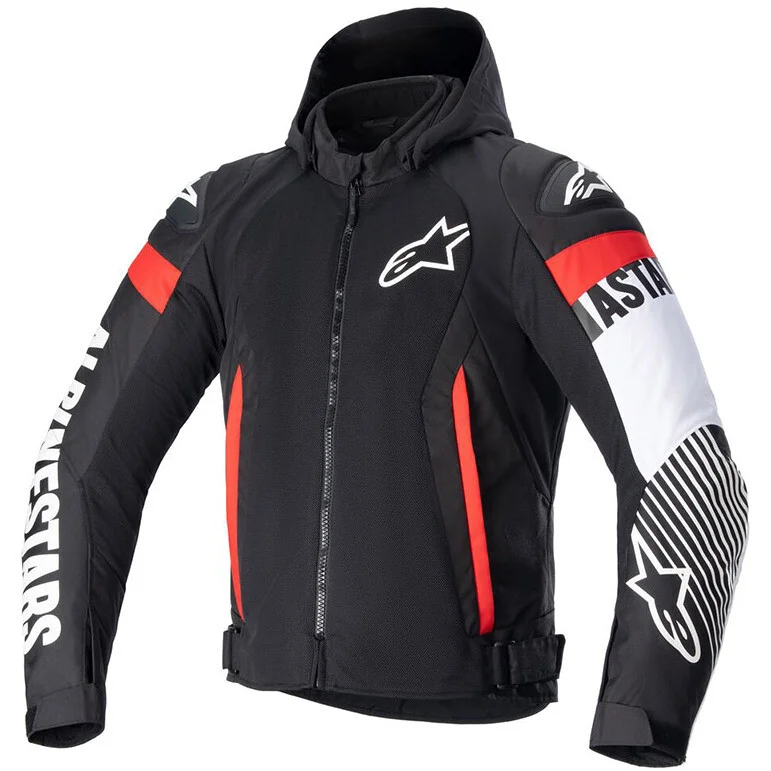 Giacca Moto Traforata Alpinestars ZACA AIR Fluo Rosso Bianco Nero Di Tendenza