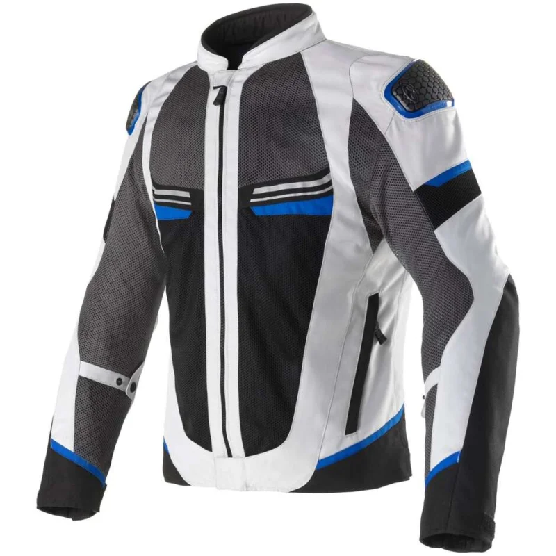 Giacca Moto Traforata Clover AIRJET 6 Blu Bianco Nero Non Perdere