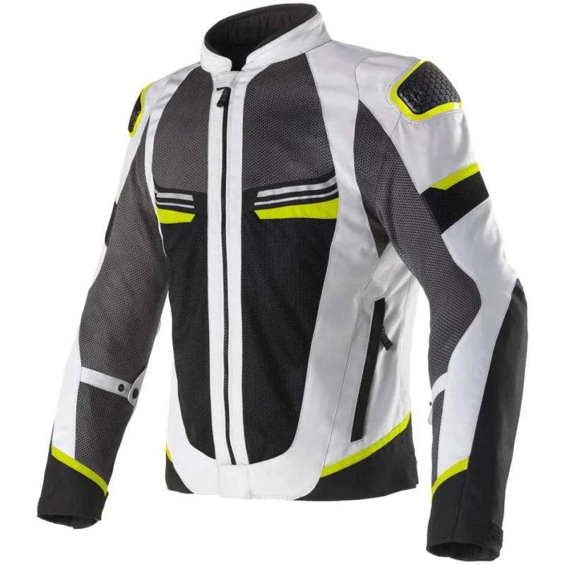 Giacca Moto Traforata Clover AIRJET 6 Grigio Nero Giallo Quantità Limitata