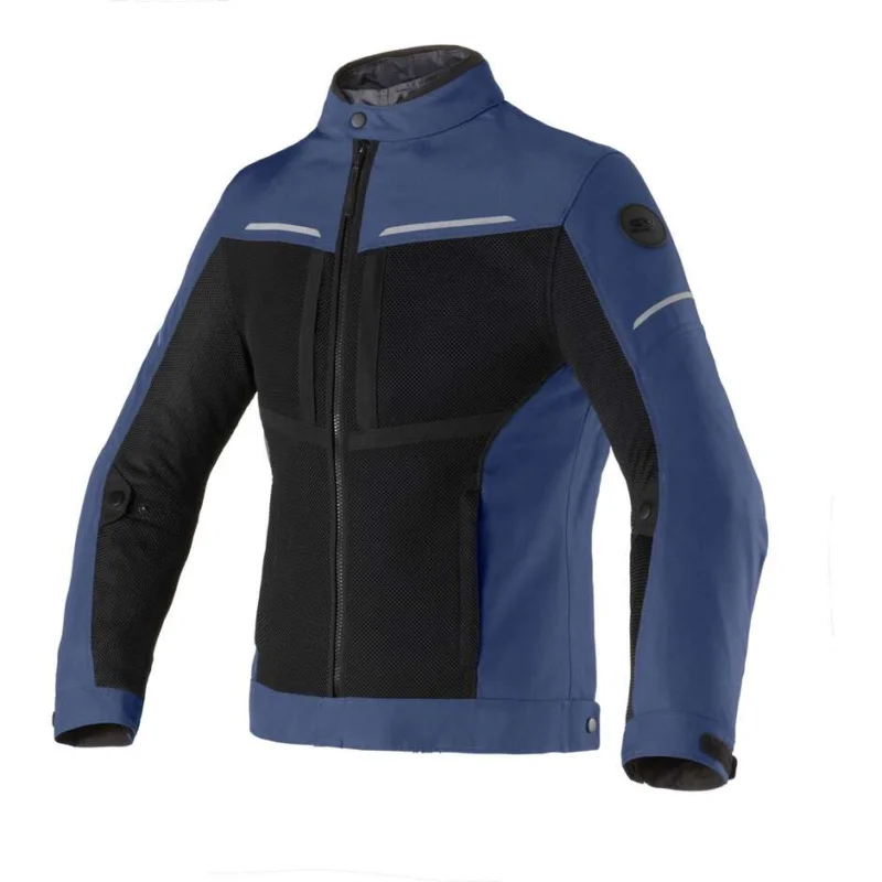 Di Tendenza Giacca Moto Traforata Clover NETSTYLE 3 WPNavy Nero