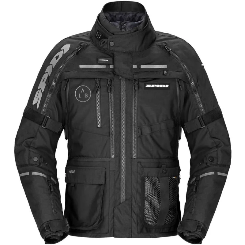 Professionale Giacche Moto Tessuto Spidi HARD TRACK 3 Nero