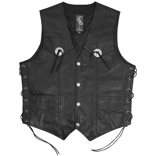 Gilet Moto Custom In Vera Pelle A-Pro Modello Gambler Nuovo Arrivo