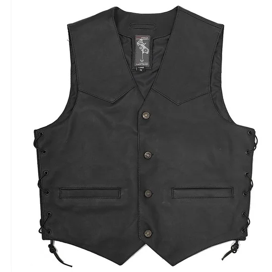 Nuovo Arrivo Gilet Moto Custom In Vera Pelle A-Pro Modello Tail Split