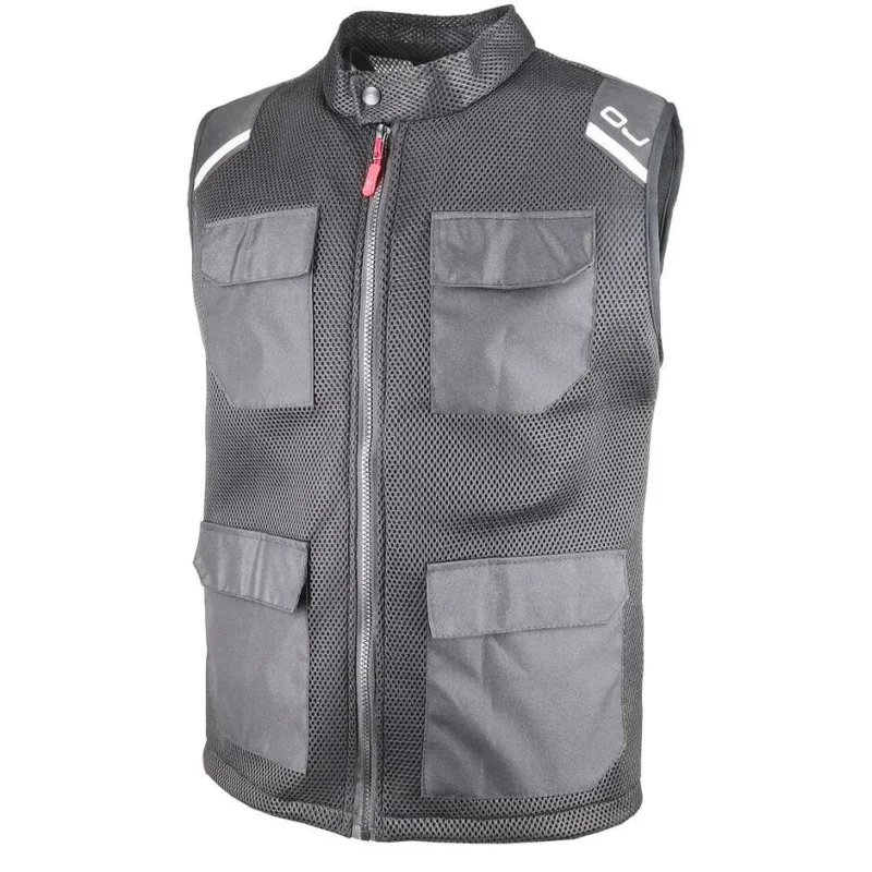 Nuovo Arrivo Gilet Moto in Tessuto Traforato OJ PENTA Nero