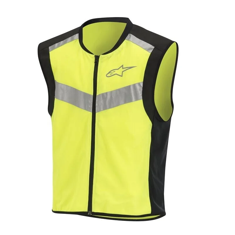 Gilet Moto riflettente Alpinestars FLARE NEON VEST Fluo Giallo Nero Spedizione Gratuita