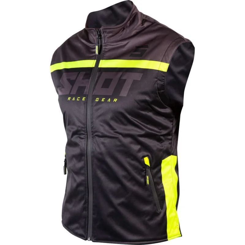 Gillet Moto Cross Shot Bodywarmer lite 2.0 Nero giallo Fluo Offerta Del Giorno