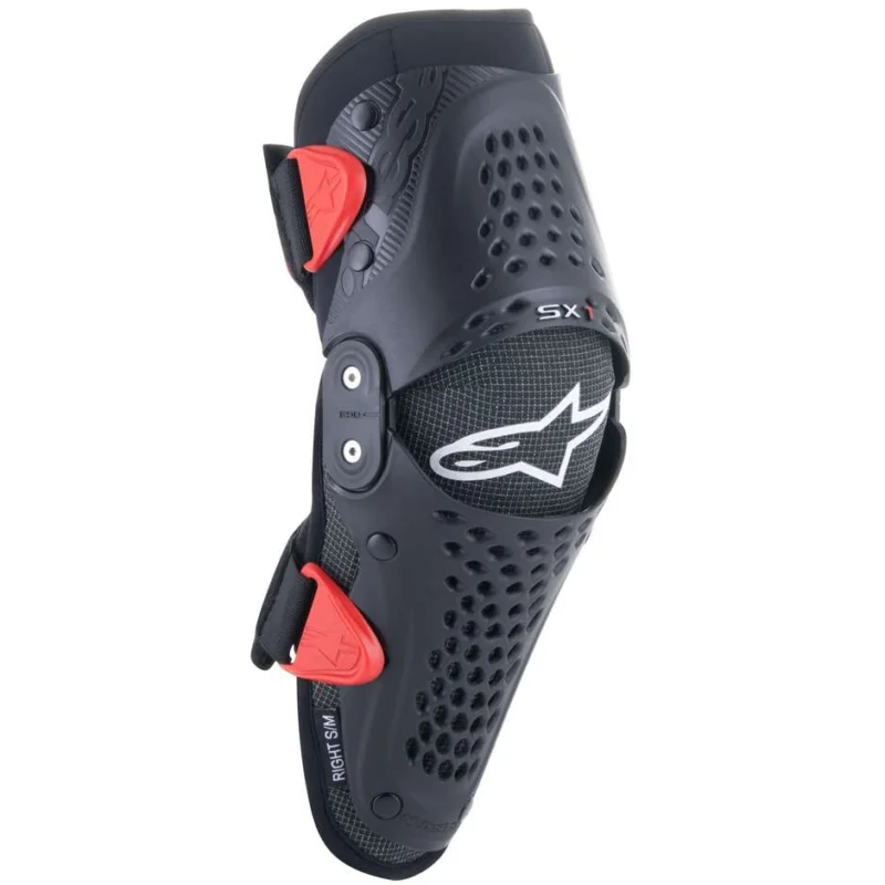 Occasione Imperdibile Ginocchiere da Bambino Moto Cross Enduro Alpinestars YOUTH SX-1 KNEE Protector Nero Rosso