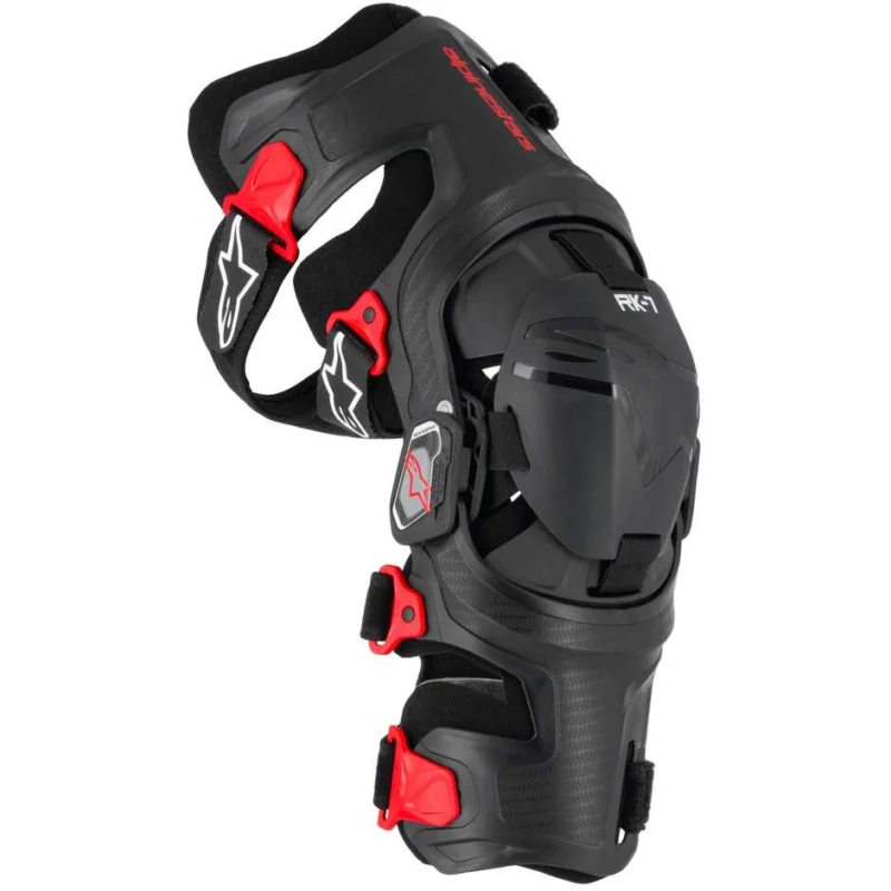 Popolare Ginocchiere Moto Cross Enduro Alpinestars RK-7 PLASMA Nero Rosso