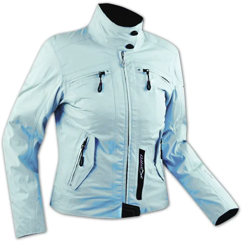 Popolare Giubbino Moto In Tessuto A-Pro Sport City Dea Lady Light Blu