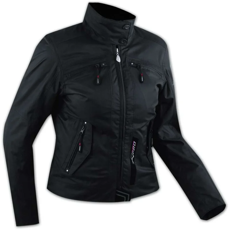 Reso Gratuito Giubbino Moto In Tessuto A-Pro Sport City Dea Lady Nera