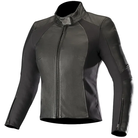 Giubbotto Donna Moto in Pelle Custom Alpinestars VIKA v2 Women's Nero Vendita Finale