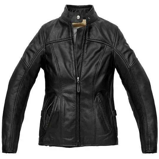 Subito Disponibile Giubbotto Donna Moto in Pelle Custom Spidi ROCK LADY Nero