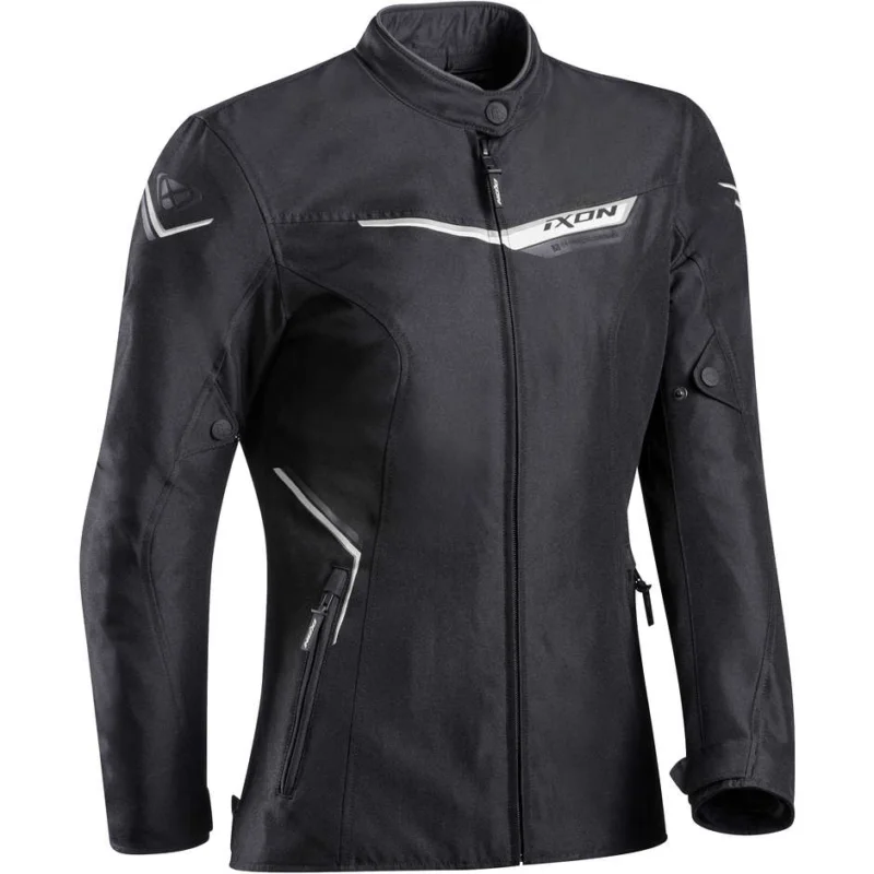 Giubbotto Donna Moto In Tessuto Ixon SLASH LADY Nero Argento Promo Stagionale