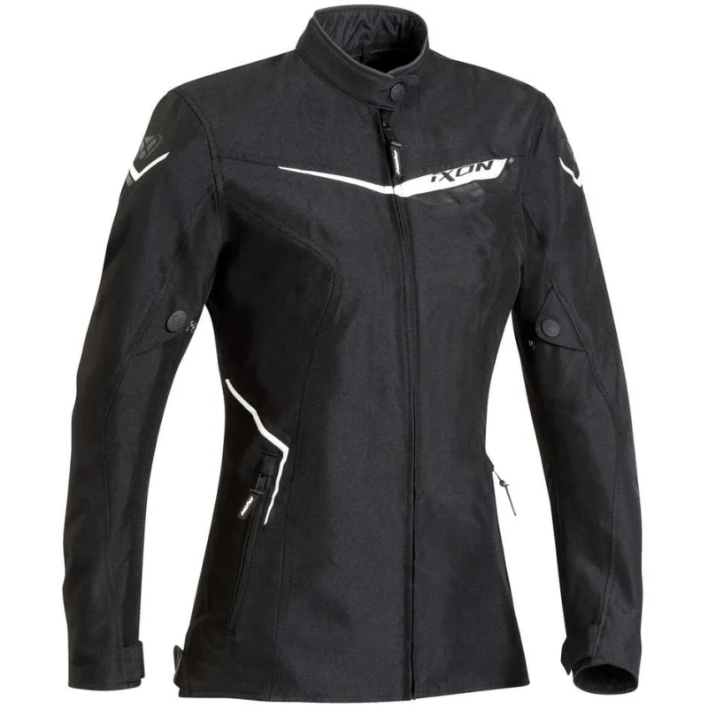 Offerta Del Giorno Giubbotto Donna Moto In Tessuto Ixon SLASH LADY Nero Bianco