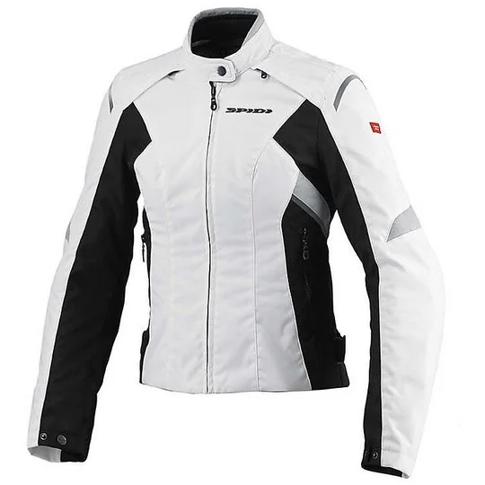 Reso Gratuito Giubbotto Donna Moto In Tessuto Sportivo Spidi FLASH TEX Lady Bianco