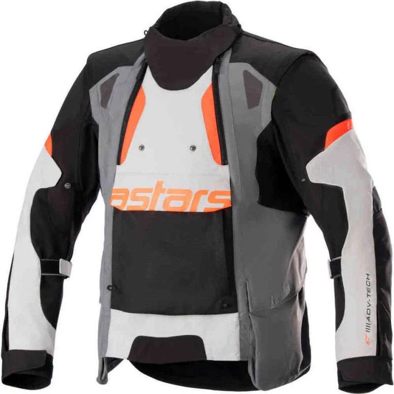 Vendita Finale Giubbotto Moto Adventure Alpinestars HALO DRYSTAR Nero Grigio Nero