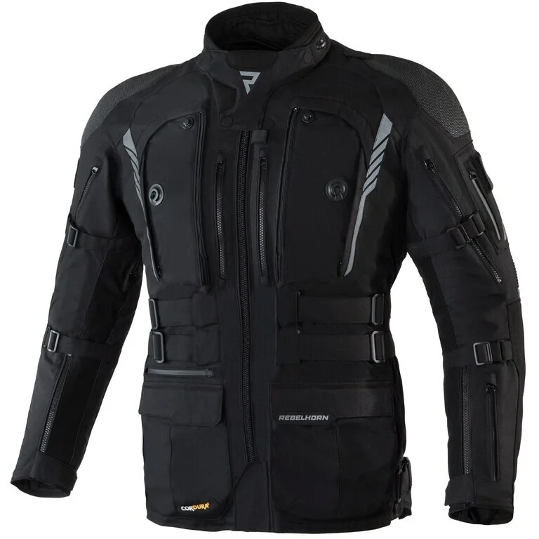 Giubbotto Moto Adventure Rebelhorn PATROL Nero Prezzo Basso
