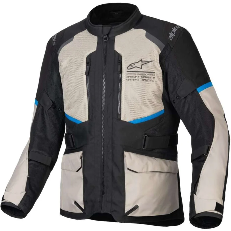 Giubbotto Moto Alpinestars ANDES AIR DRYSTAR Nero Grigio Bright Blu Occasione