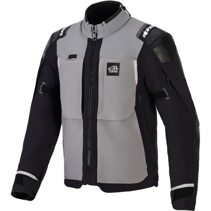 Ultime Pezzi Giubbotto Moto Alpinestars ANDES PRO DRYSTAR XF Grigio Scuro Nero