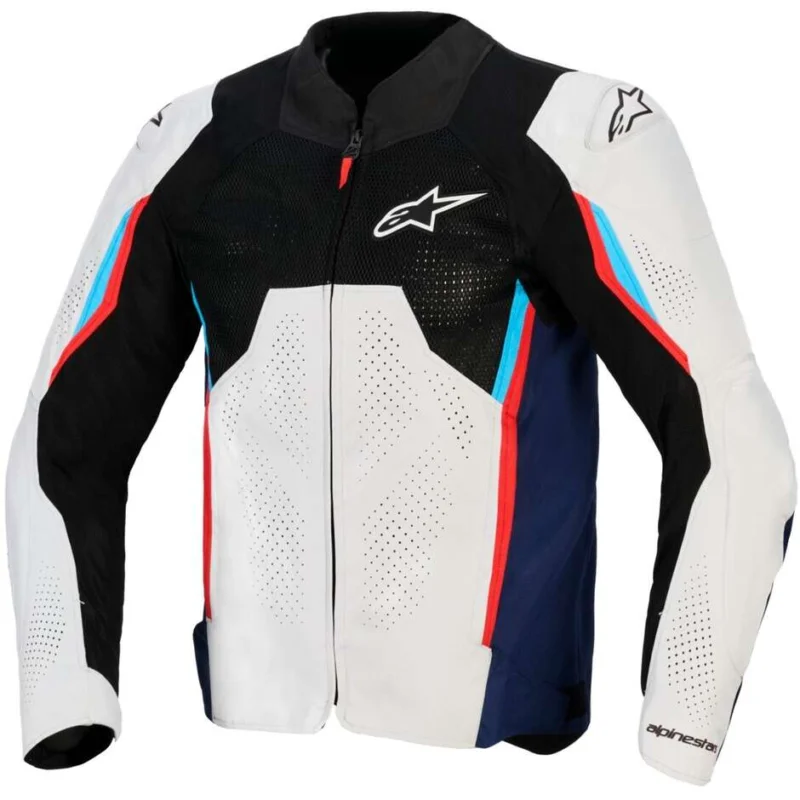 Giubbotto Moto Alpinestars AST V3 AIR Argento Blu Profondo Rosso Brillante Non Perdere