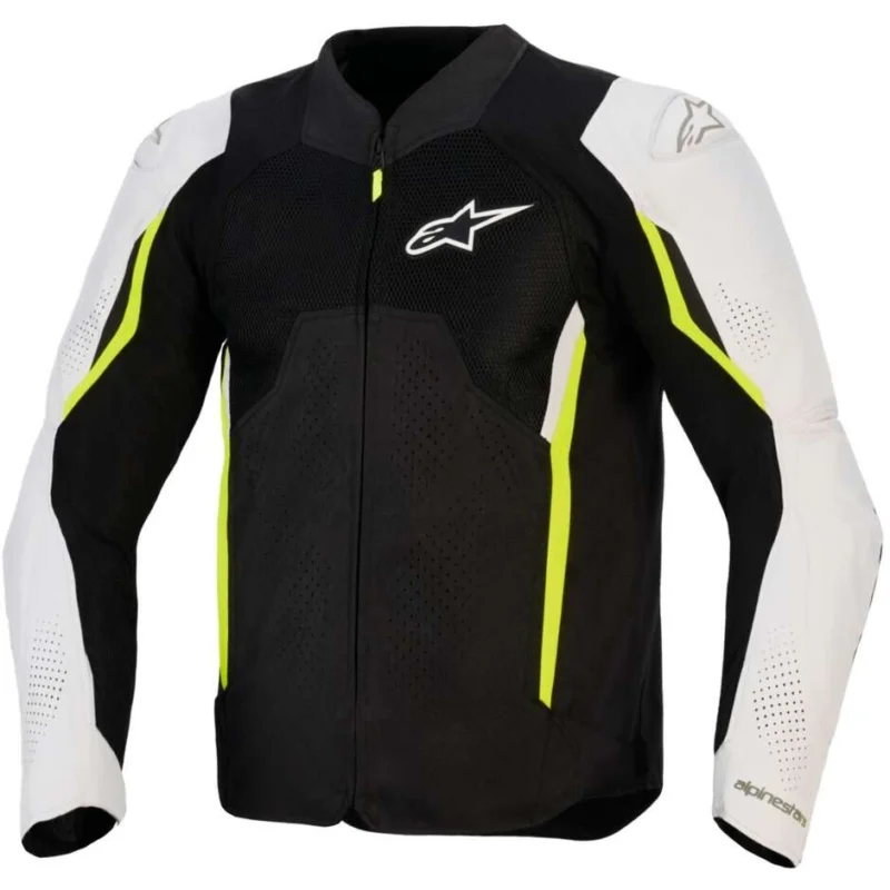 Compra Oggi Stesso Giubbotto Moto Alpinestars AST V3 AIR Nero Argento Giallo Fluo
