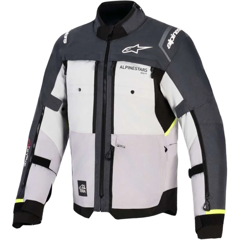 Compra Adesso Giubbotto Moto Alpinestars CUSCO DRYSTAR Grigio Ghiaccio Grigio Medio Grigio Scuro
