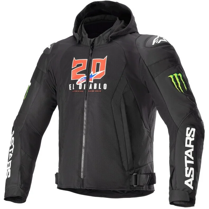 Compra Adesso Giubbotto Moto Alpinestars FQ20 ZACA AIR MONSTER Nero Bianco