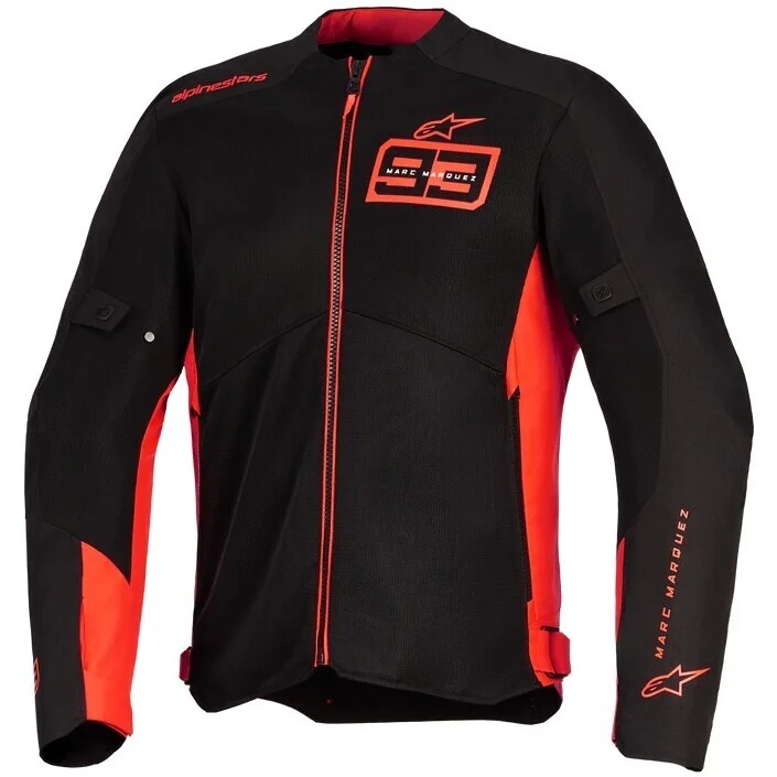 Compra Oggi Stesso Giubbotto Moto Alpinestars MM93 C-1 AIR Rosso Fluo Rosso Brillante Nero