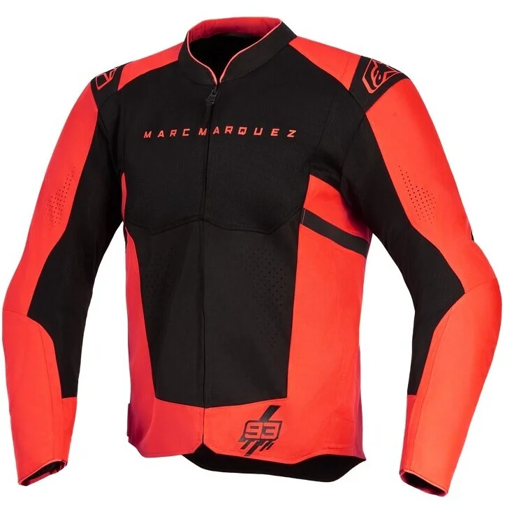 Giubbotto Moto Alpinestars MM93 T-SPS AIR V2 Rosso Fluo Nero Pagamento Sicuro