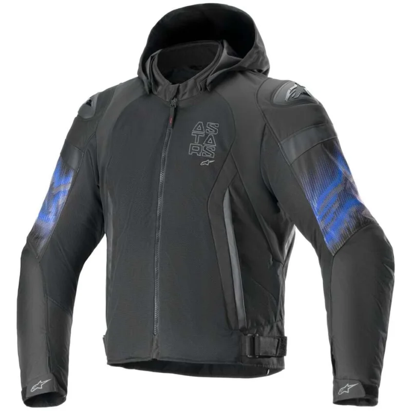 Nuova Collezione Giubbotto Moto Alpinestars ZACA AIR VENOM WP Nero Blu