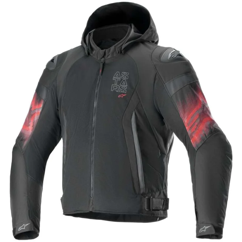 Promozione Esclusiva Giubbotto Moto Alpinestars ZACA AIR VENOM WP Nero Bright Rosso