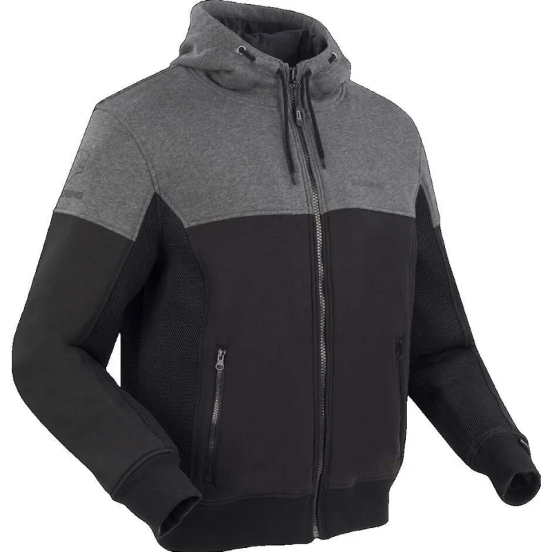 Spedito Oggi Giubbotto Moto Bering HOODIZ VENTED Nero Antracite