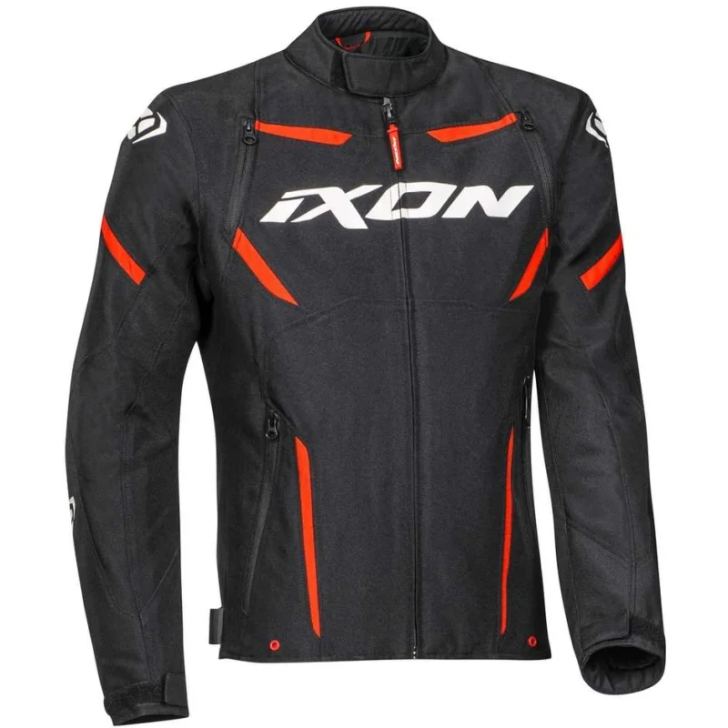 Giubbotto Moto Certificato Ixon STRIKER Nero Bianco Rosso Promozione Esclusiva