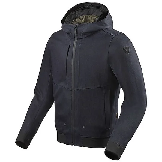 Giubbotto Moto Con Cappuccio Moto Rev'it STEALTH 2 Dark Blue Prezzo Ridotto